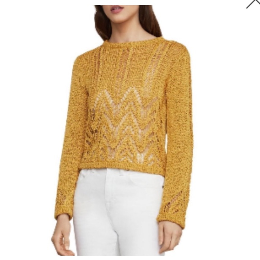 BCBG MaxAzria mixed stitch sweater
